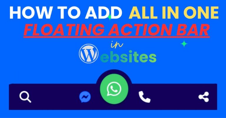 How to Add an All in One Floating Action Bar in WordPress GeneratePress Friendly
